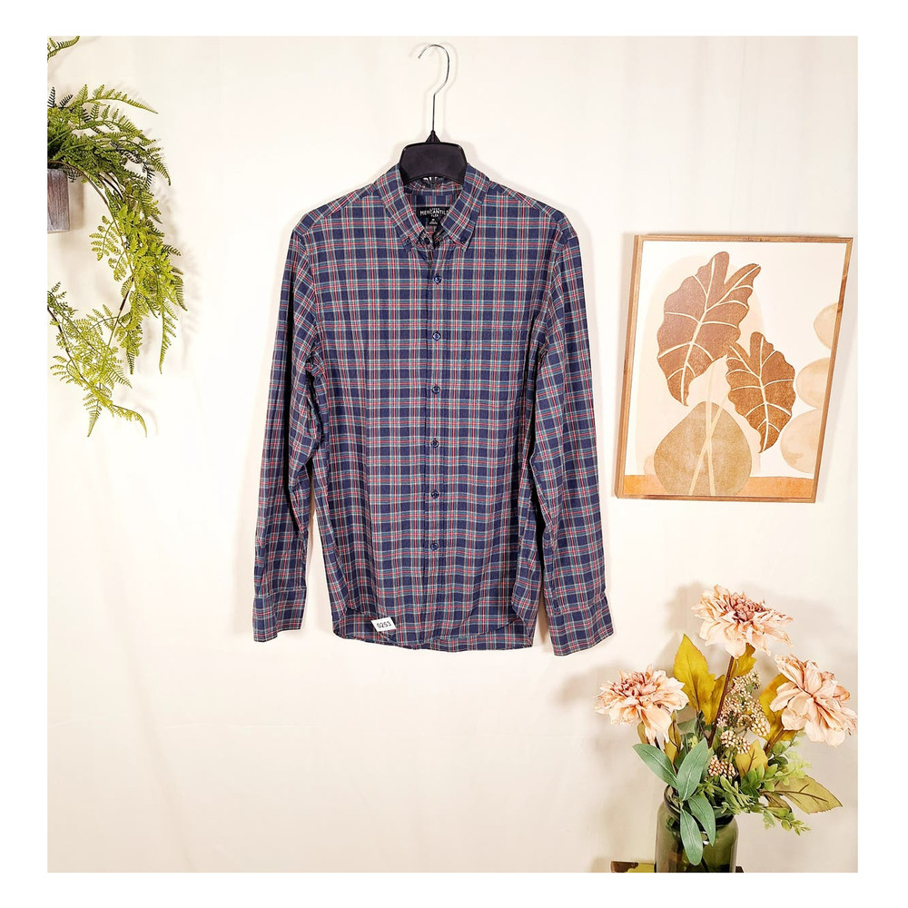 J. Crew Mercantile Flex Men's Button-Up Long-Sleeve Shirt Medium